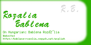 rozalia bablena business card